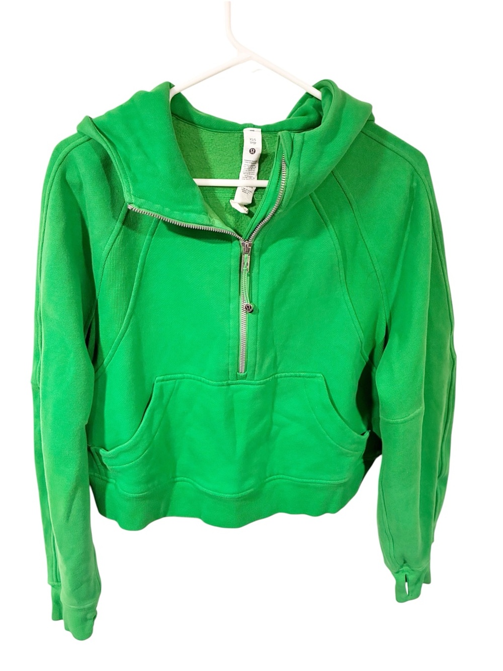Lululemon Scuba Oversized Half Zip Hoodie Size XS/S Kelly Green